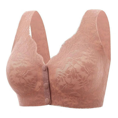 Ruth - Soutien-gorge en dentelle à fermeture frontale pour femmes avec larges bretelles