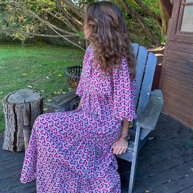Robe Maxi Bohème d'Été à Manches Bouffantes pour Femme