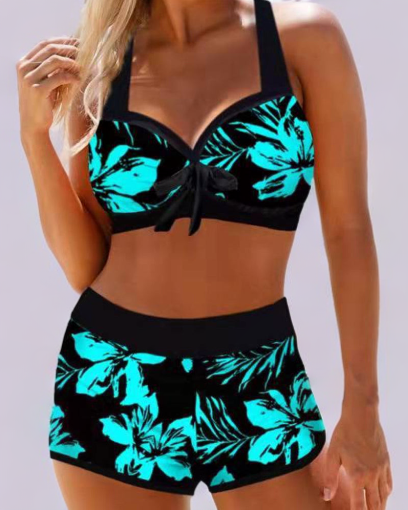 Sherrie™ | Maillot Taille Haute Fleuri