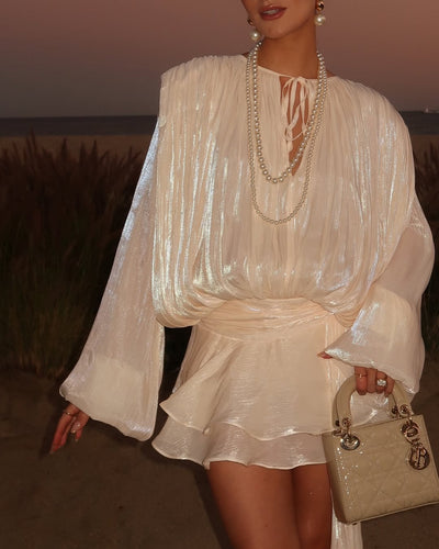 Sylvie | Robe courte à volants