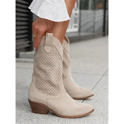 Stacy | Élégantes Bottes Western Rétro pour Femmes