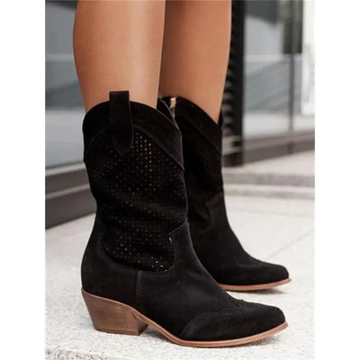 Stacy | Élégantes Bottes Western Rétro pour Femmes
