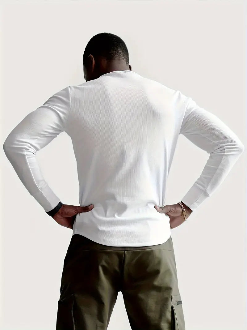 Stuart | Élégant Henley Sport pour Homme