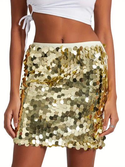 Tiffany | Jupe étincelante mini spectaculaire pour femmes