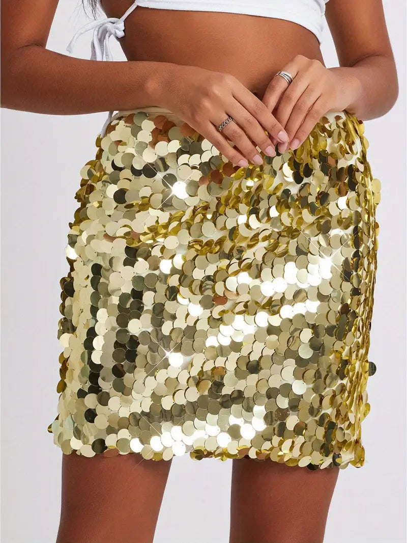 Tiffany | Jupe étincelante mini spectaculaire pour femmes