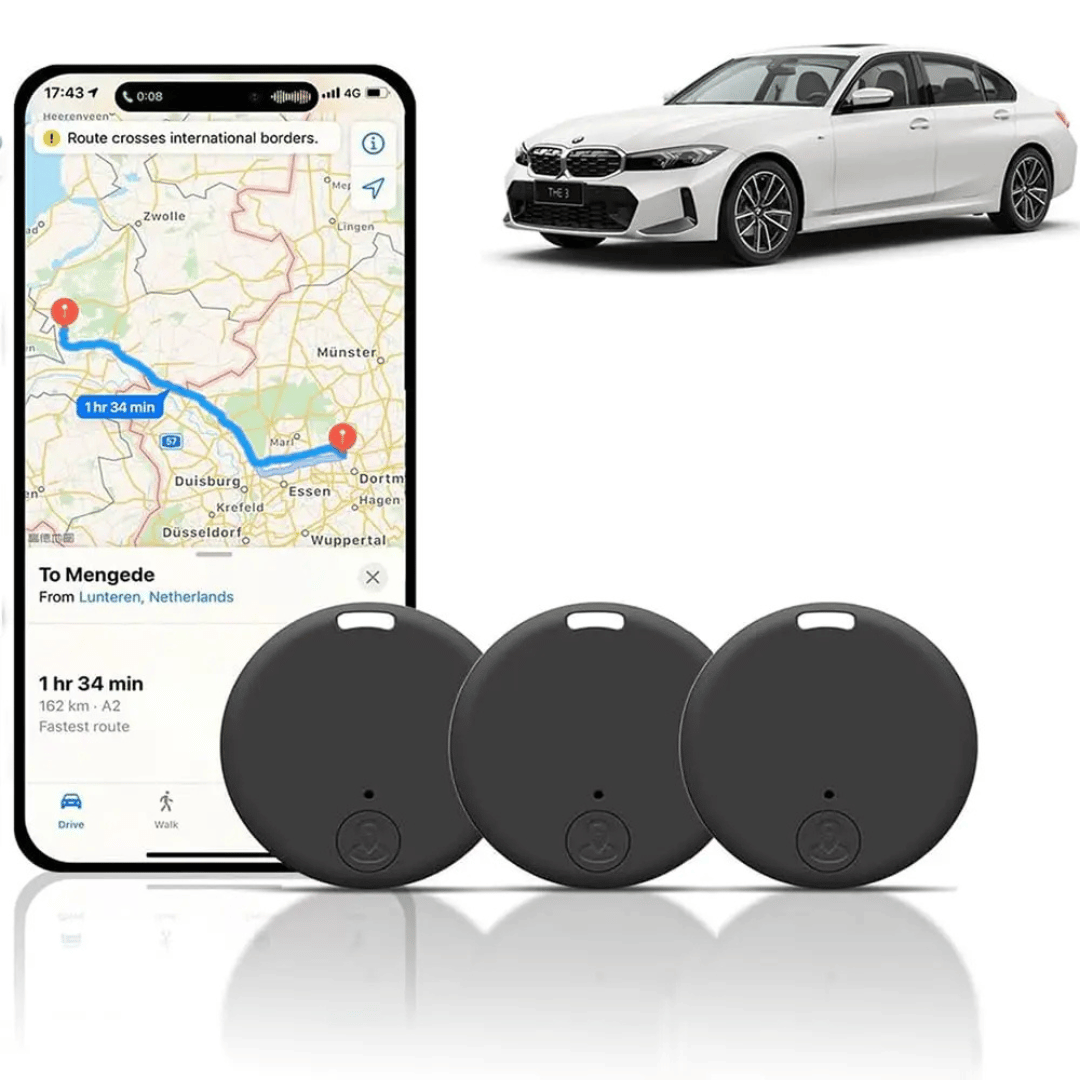 TrackMate Mini GPS Tracker - Localisateur de voiture et de clés puissant