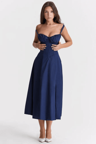 Robe midi avec corset pour femmes