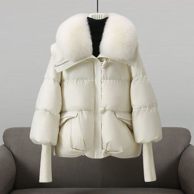 INÈS | Manteau femme chic avec col fourrure