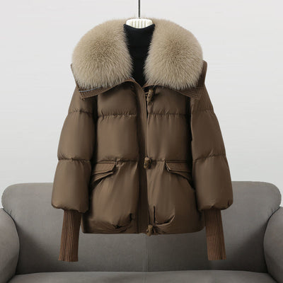 INÈS | Manteau femme chic avec col fourrure