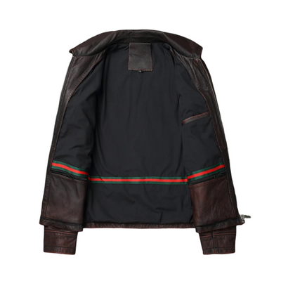 Thierry | Veste en cuir style camionneur robuste