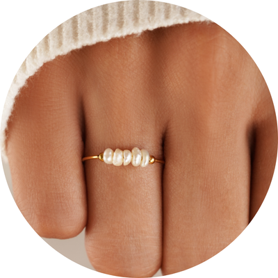 Silva - Bague en perles d'eau douce