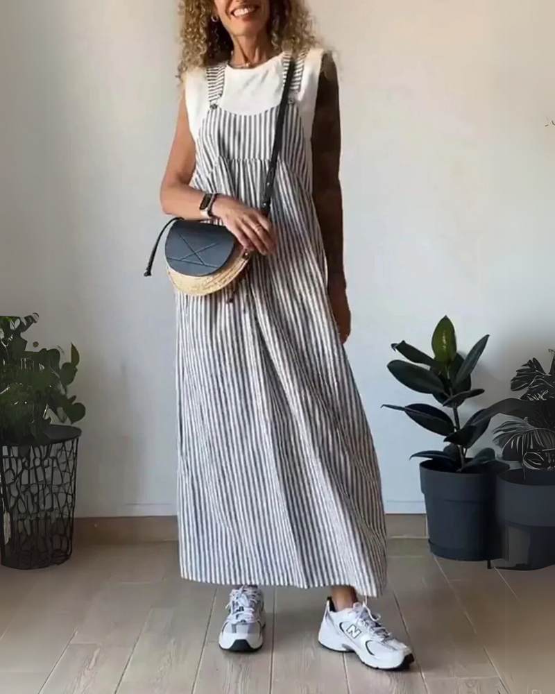 SEREDA - Robe Salopette Décontractée