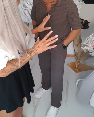 Set Revers Homme Rétro Rayé