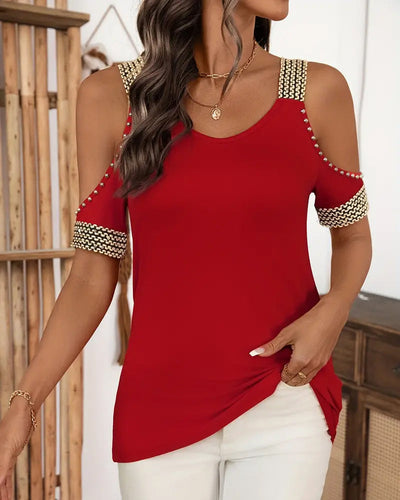 T-Shirt Mode Off-Épaule Manches Courtes