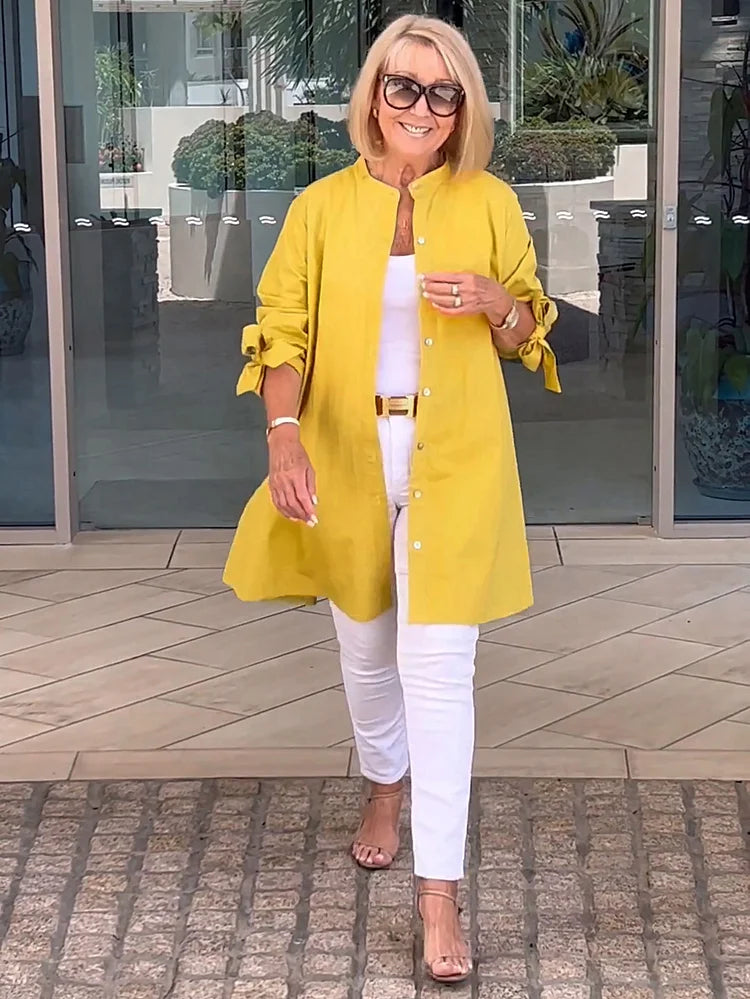 Tina™ | Veste Chemise Évasée en Coton