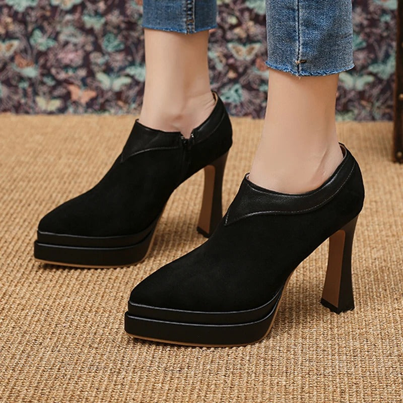 Sophie Courbes® | Chaussures à talon élégantes en daim