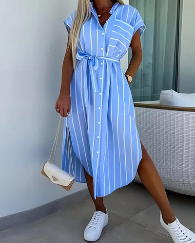 Robe Rayée Mode Rue