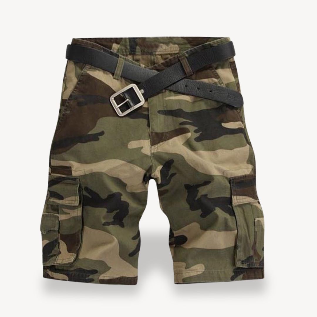Shorts ceinturés en sergé pour hommes | Cargo