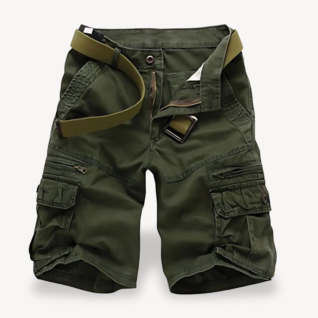 Shorts ceinturés en sergé pour hommes | Cargo