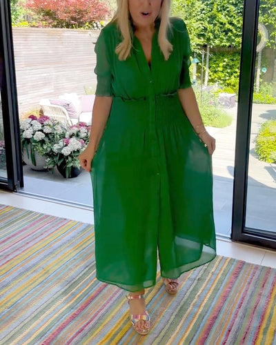 Robe Taille Chiffon Double Coupe A