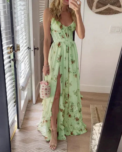 Sonja | Robe midi à motif floral