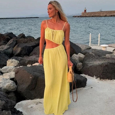 Sophie Paris® | Robe longue fendue à nouer