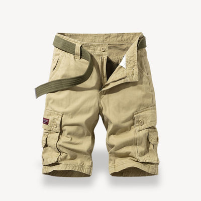 Short polyvalent et ceinturé en sergé pour hommes | Cargo