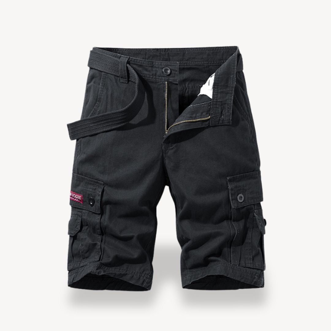 Short polyvalent et ceinturé en sergé pour hommes | Cargo