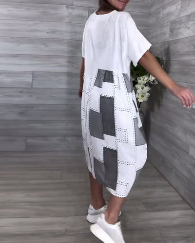 Robe Mode De Rue Col Rond