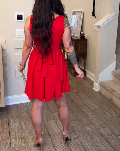 Robe Sexy Bretelles Taille A-Ligne