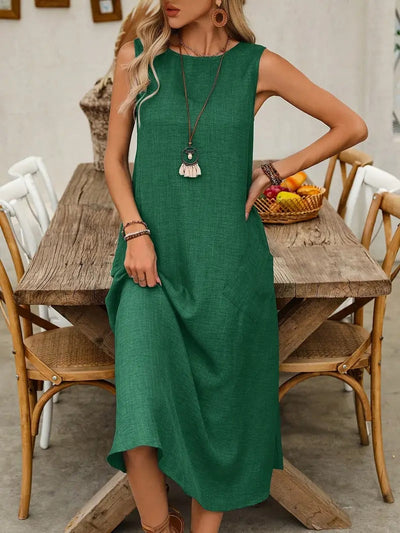 Robe sans manches unie pour femme - Style décontracté