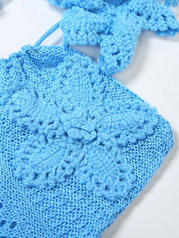 Sophie Paris® | Robe élégante en tricot ajouré sans manches