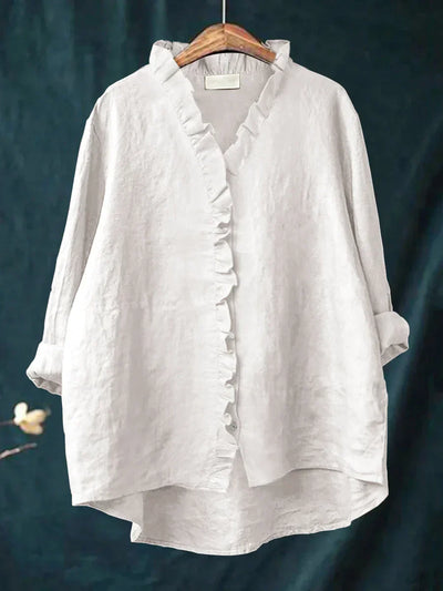 Edmonton Essence™ | Casual Cotton-Linen Blouse