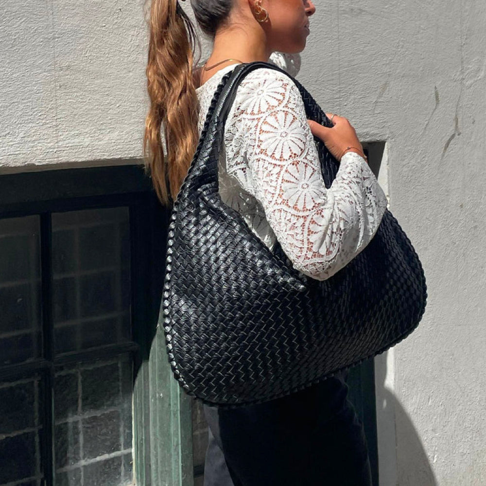 Sac à bandoulière design tissé pour femmes