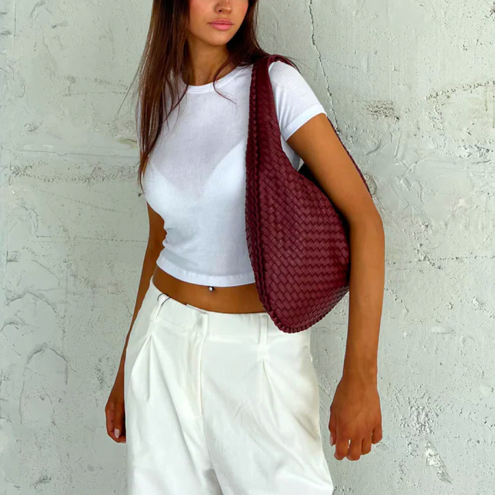 Sac à bandoulière design tissé pour femmes