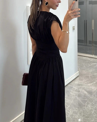 Robe plissée et amincissante