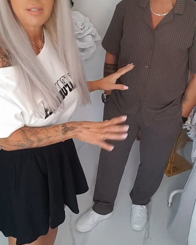 Set Revers Homme Rétro Rayé