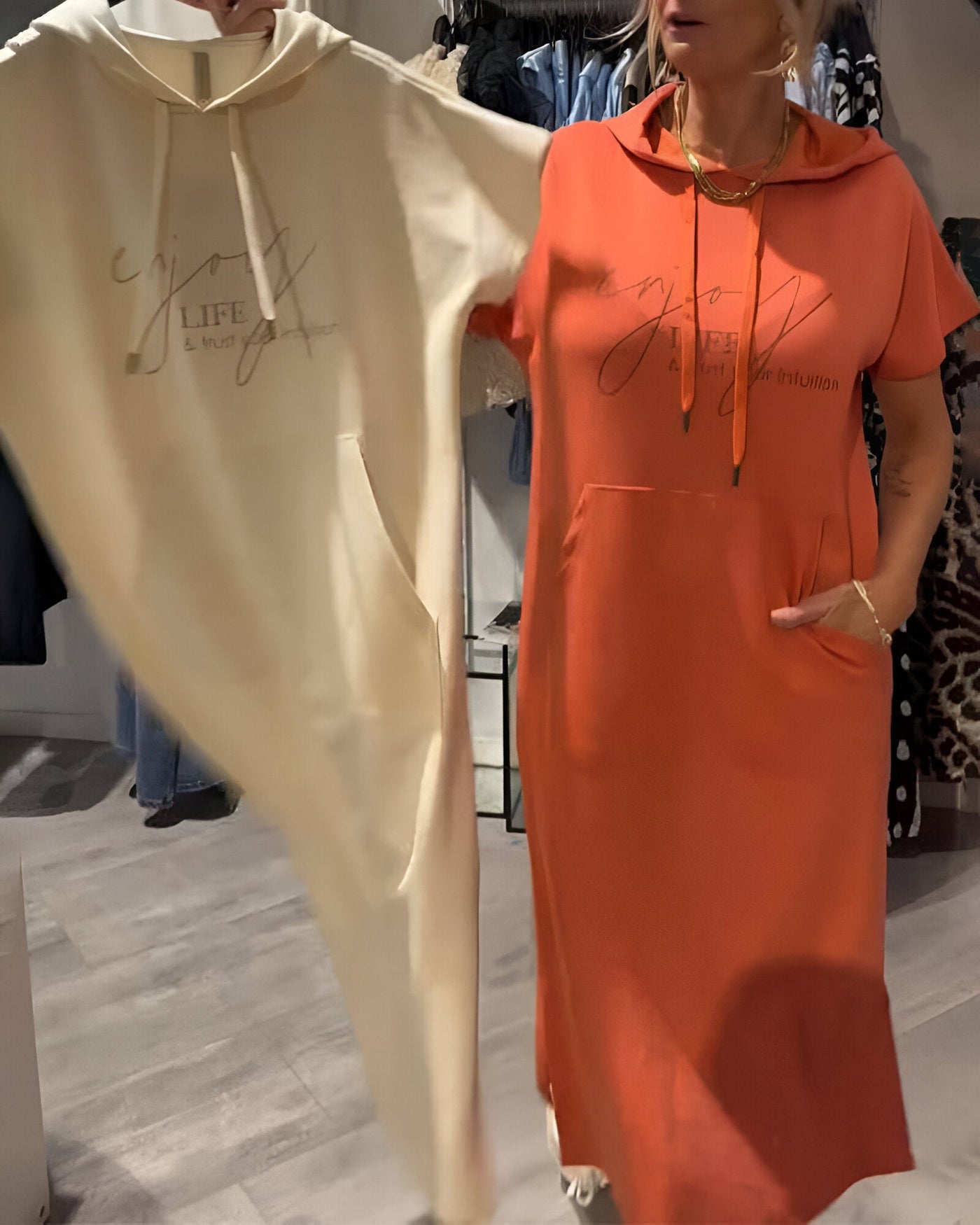 Saskia™ | Robe Décontractée à Capuche