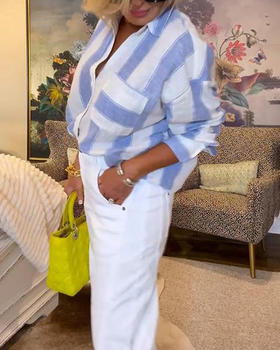 Shirt Col V Style Imprimé