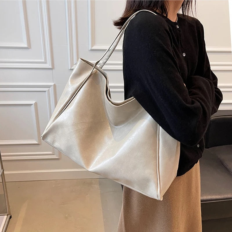 Sac à bandoulière en cuir pour femmes | grand