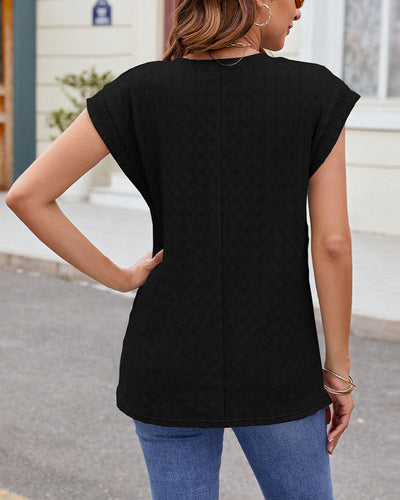 T-Shirt Col Rond Uni Manche Courte