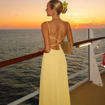 Sophie Paris® | Robe longue fendue à nouer