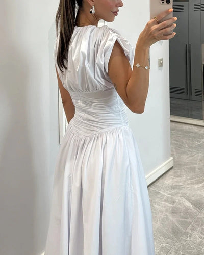 Robe plissée et amincissante