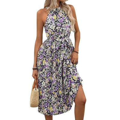 Sophie Paris® | Robe dos nu sans manches imprimée