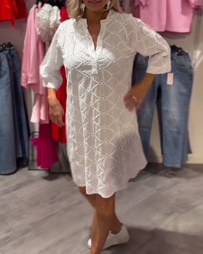 Robe Manches Longues Creux Fleur Large