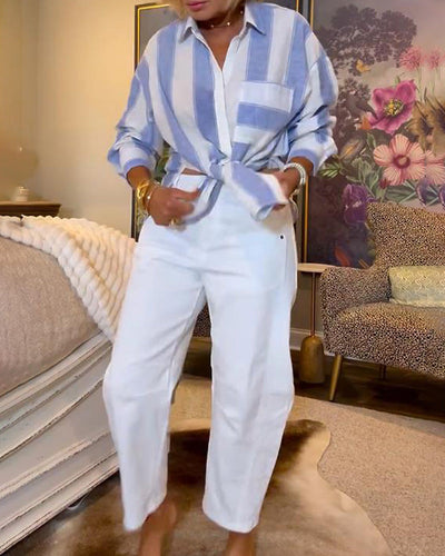 Shirt Col V Style Imprimé