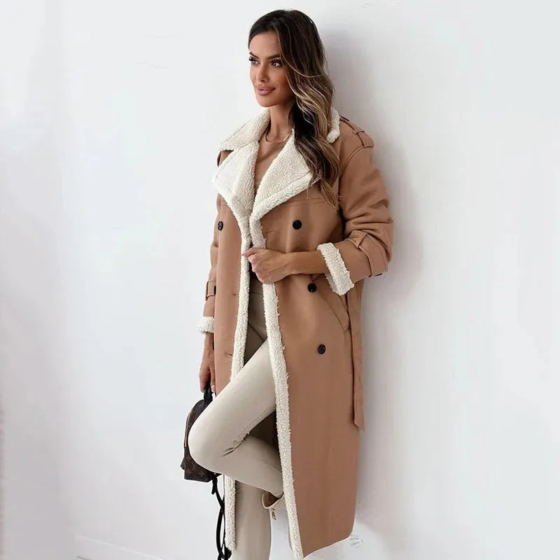 Sophie Paris® | Manteau en laine avec doublure en fausse fourrure