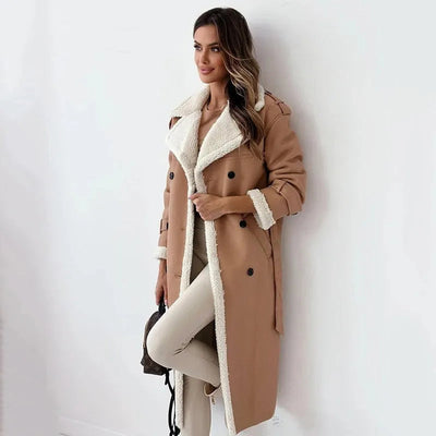 Sophie Paris® | Manteau en laine avec doublure en fausse fourrure