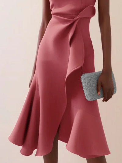 Robe sans manches avec taille torsadée