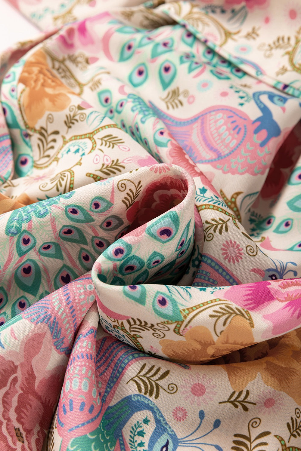 Sophie Paris® | Robe à col cranté imprimée avec manches lanterne